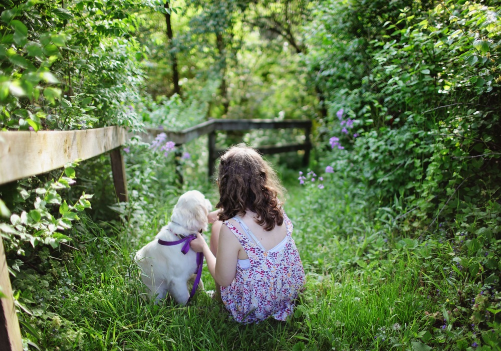 Baby with dog